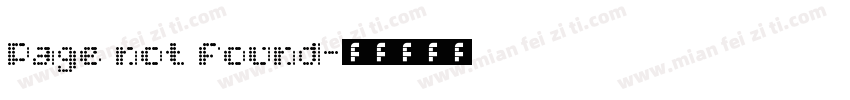 Page not found字体转换